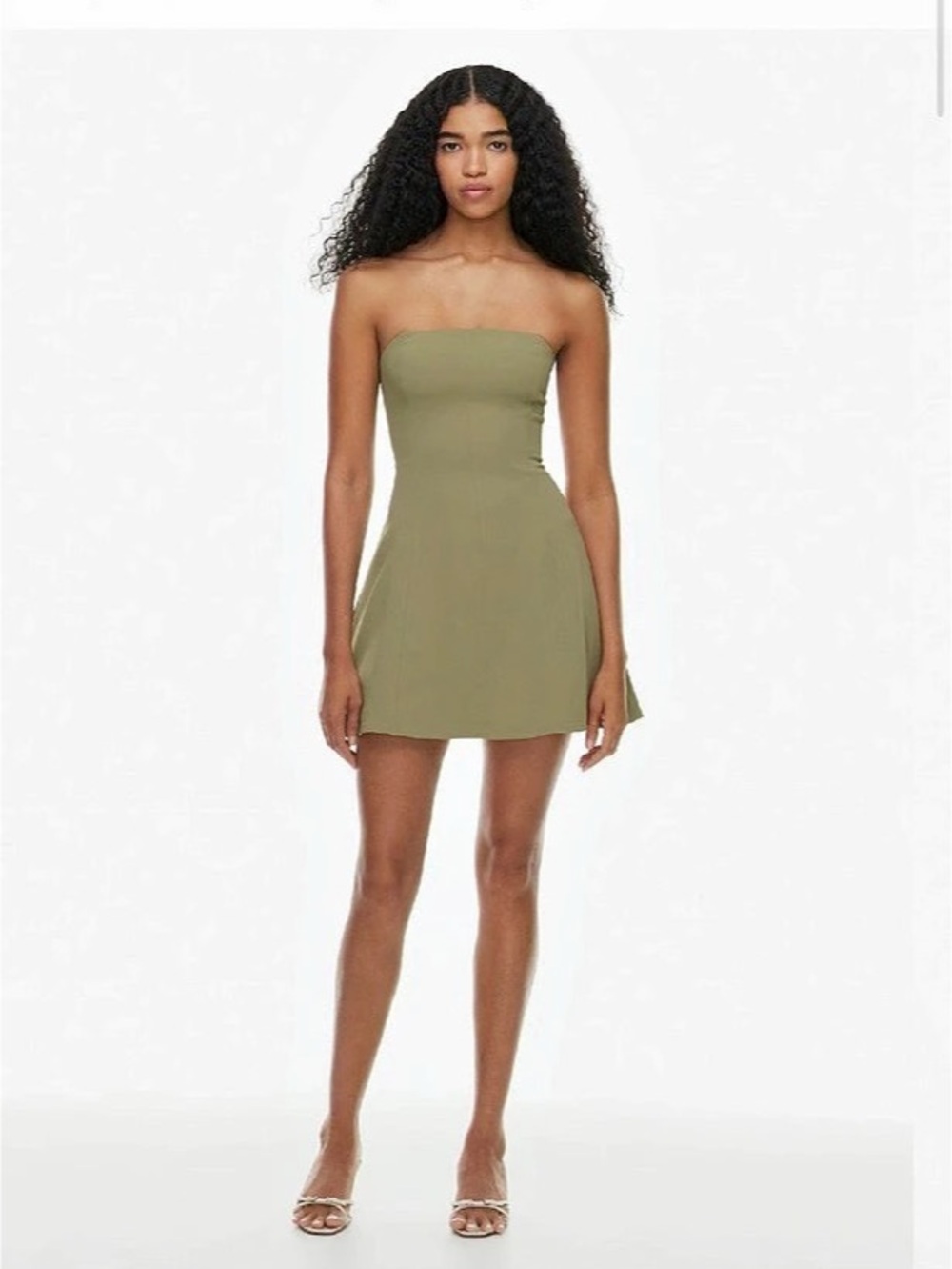 Aritzia Wilfred Palomar Dress Strapless Mini Green